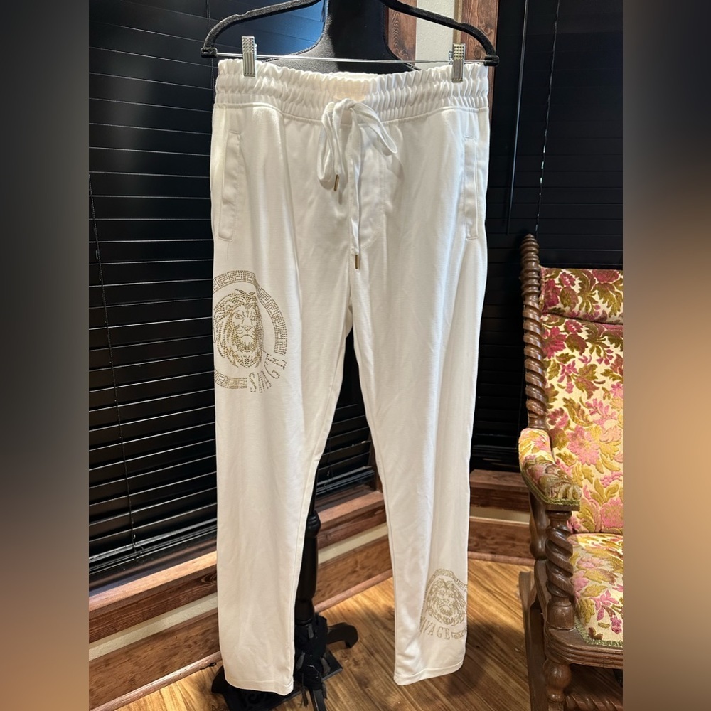 White Drawstring Men Pants